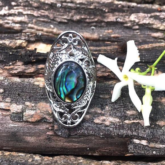 Abalone Shell Ring Boho - Picture 1 of 8